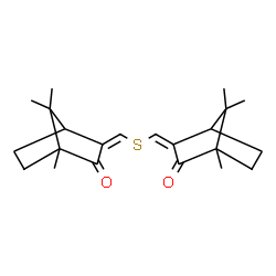 ChemSpider 2D Image | (3Z,3'Z)-3,3'-[Sulfanediyldi(Z)methylylidene]bis(1,7,7-trimethylbicyclo[2.2.1]heptan-2-one) | C22H30O2S