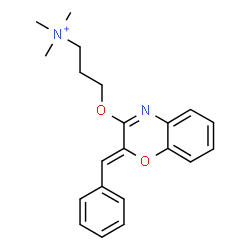 ChemSpider 2D Image | 3-{[(2Z)-2-Benzylidene-2H-1,4-benzoxazin-3-yl]oxy}-N,N,N-trimethyl-1-propanaminium | C21H25N2O2