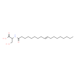 ChemSpider 2D Image | N-[(9E)-9-Octadecenoyl]serine | C21H39NO4