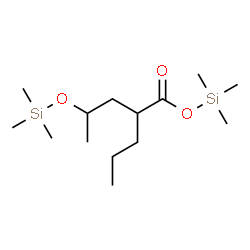 ChemSpider 2D Image | Trimethylsilyl 2-propyl-4-[(trimethylsilyl)oxy]pentanoate | C14H32O3Si2
