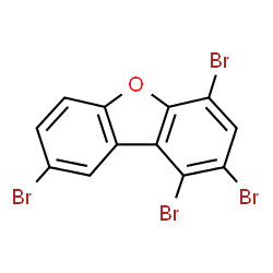 ChemSpider 2D Image | 1,2,4,8-tetrabromo-dibenzofuran | C12H4Br4O