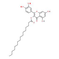 ChemSpider 2D Image | 2-(3,4-Dihydroxyphenyl)-5,7-dihydroxy-4-oxo-4H-chromen-3-yl palmitate | C31H40O8
