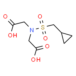 ChemSpider 2D Image | 2,2'-{[(Cyclopropylmethyl)sulfonyl]imino}diacetic acid | C8H13NO6S