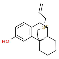 ChemSpider 2D Image | (9R,10R)-17-Allyl-4-hydroxy-17-thioniatetracyclo[7.5.3.0~1,10~.0~2,7~]heptadeca-2,4,6-triene | C19H25OS