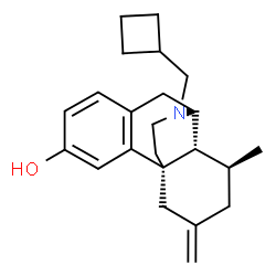 ChemSpider 2D Image | (8beta)-17-(Cyclobutylmethyl)-8-methyl-6-methylenemorphinan-3-ol | C23H31NO