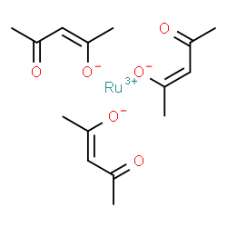 ChemSpider 2D Image | Ruthenium(3+) tris[(2Z)-4-oxo-2-penten-2-olate] | C15H21O6Ru