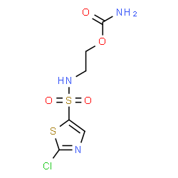 ChemSpider 2D Image | 2-{[(2-Chloro-1,3-thiazol-5-yl)sulfonyl]amino}ethyl carbamate | C6H8ClN3O4S2