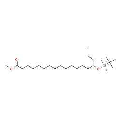 ChemSpider 2D Image | Methyl 15-{[dimethyl(2-methyl-2-propanyl)silyl]oxy}octadecanoate | C25H52O3Si