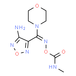 ChemSpider 2D Image | ({(E)-[(4-Amino-1,2,5-oxadiazol-3-yl)(4-morpholinyl)methylene]amino}oxy)(methylamino)methanone | C9H14N6O4