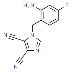 ChemSpider 2D Image | 1-(2-Amino-4-fluorobenzyl)-1H-imidazole-4,5-dicarbonitrile | C12H8FN5