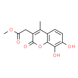ChemSpider 2D Image | Methyl (7,8-dihydroxy-4-methyl-2-oxo-2H-chromen-3-yl)acetate | C13H12O6