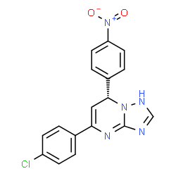 ChemSpider 2D Image | (7R)-5-(4-Chlorophenyl)-7-(4-nitrophenyl)-1,7-dihydro[1,2,4]triazolo[1,5-a]pyrimidine | C17H12ClN5O2