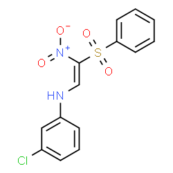 ChemSpider 2D Image | 3-Chloro-N-[(E)-2-nitro-2-(phenylsulfonyl)vinyl]aniline | C14H11ClN2O4S