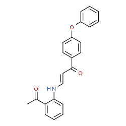 ChemSpider 2D Image | (2E)-3-[(2-Acetylphenyl)amino]-1-(4-phenoxyphenyl)-2-propen-1-one | C23H19NO3