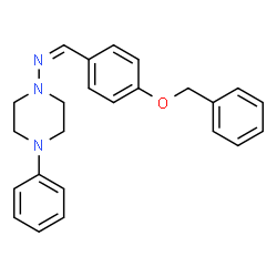 ChemSpider 2D Image | (Z)-1-[4-(Benzyloxy)phenyl]-N-(4-phenyl-1-piperazinyl)methanimine | C24H25N3O