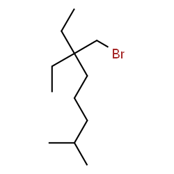ChemSpider 2D Image | 6-(Bromomethyl)-6-ethyl-2-methyloctane | C12H25Br