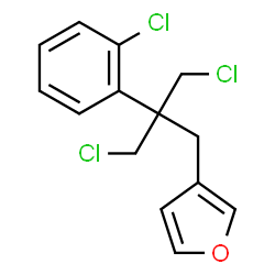 ChemSpider 2D Image | 3-[3-Chloro-2-(chloromethyl)-2-(2-chlorophenyl)propyl]furan | C14H13Cl3O