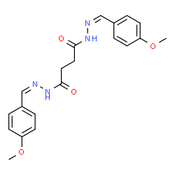 ChemSpider 2D Image | N'~1~,N'~4~-Bis[(Z)-(4-methoxyphenyl)methylene]succinohydrazide | C20H22N4O4