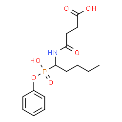 ChemSpider 2D Image | 4-({1-[Hydroxy(phenoxy)phosphoryl]pentyl}amino)-4-oxobutanoic acid | C15H22NO6P