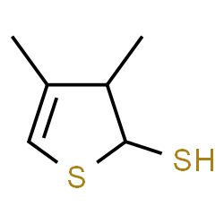 ChemSpider 2D Image | 3,4-Dimethyl-2,3-dihydro-2-thiophenethiol | C6H10S2