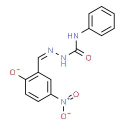 ChemSpider 2D Image | 4-Nitro-2-{(Z)-[(phenylcarbamoyl)hydrazono]methyl}phenolate | C14H11N4O4