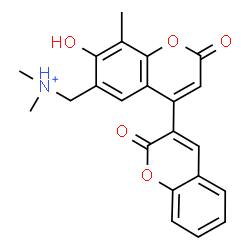 ChemSpider 2D Image | (7'-Hydroxy-8'-methyl-2,2'-dioxo-2H,2'H-3,4'-bichromen-6'-yl)-N,N-dimethylmethanaminium | C22H20NO5