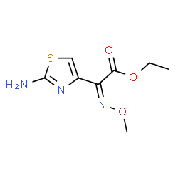 ChemSpider 2D Image | Ethyl-2-Methoxy-amino-2-(2-amino-4-thiazole-4-yl) acetate | C8H11N3O3S