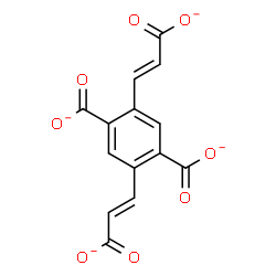 ChemSpider 2D Image | 2,5-Bis[(E)-2-carboxylatovinyl]terephthalate | C14H6O8