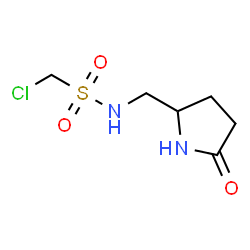 ChemSpider 2D Image | 1-Chloro-N-[(5-oxo-2-pyrrolidinyl)methyl]methanesulfonamide | C6H11ClN2O3S