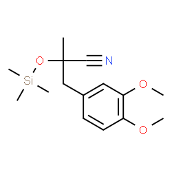 ChemSpider 2D Image | 3-(3,4-Dimethoxyphenyl)-2-methyl-2-[(trimethylsilyl)oxy]propanenitrile | C15H23NO3Si