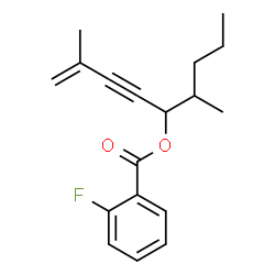 ChemSpider 2D Image | 2,6-Dimethyl-1-nonen-3-yn-5-yl 2-fluorobenzoate | C18H21FO2
