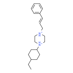 ChemSpider 2D Image | 1-(4-Ethylcyclohexyl)-4-[(2E)-3-phenyl-2-propen-1-yl]piperazinediium | C21H34N2