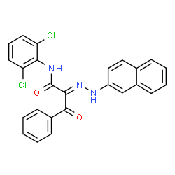 ChemSpider 2D Image | (2E)-N-(2,6-Dichlorophenyl)-2-(2-naphthylhydrazono)-3-oxo-3-phenylpropanamide | C25H17Cl2N3O2