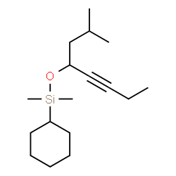 ChemSpider 2D Image | 4-Cyclohexyldimethylsilyloxy-2-methyloct-5-yne | C17H32OSi