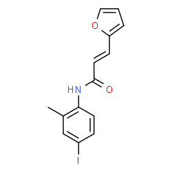 ChemSpider 2D Image | (2E)-3-(2-Furyl)-N-(4-iodo-2-methylphenyl)acrylamide | C14H12INO2
