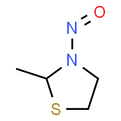 ChemSpider 2D Image | 2-Methyl-3-nitrosothiazolidine | C4H8N2OS