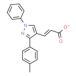 ChemSpider 2D Image | (2E)-3-[3-(4-Methylphenyl)-1-phenyl-1H-pyrazol-4-yl]acrylate | C19H15N2O2