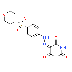 ChemSpider 2D Image | 5-{[4-(4-Morpholinylsulfonyl)phenyl]hydrazono}-2,4,6(1H,3H,5H)-pyrimidinetrione | C14H15N5O6S
