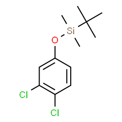 ChemSpider 2D Image | 3,4-Dichloro-1-dimethyl(tert-butyl)silyloxybenzene | C12H18Cl2OSi