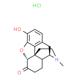 ChemSpider 2D Image | (5alpha)-3-Hydroxy-17-methyl-4,5-epoxymorphinan-6-one hydrochloride (1:1) | C17H20ClNO3