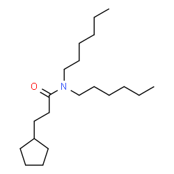 ChemSpider 2D Image | 3-Cyclopentyl-N,N-dihexylpropanamide | C20H39NO