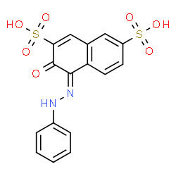 ChemSpider 2D Image | (4Z)-3-Oxo-4-(phenylhydrazono)-3,4-dihydro-2,7-naphthalenedisulfonic acid | C16H12N2O7S2