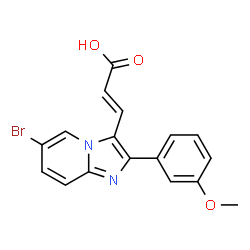 ChemSpider 2D Image | 3-(6-Bromo-2-(3-methoxyphenyl)imidazo[1,2-a]pyridin-3-yl)acrylic acid | C17H13BrN2O3