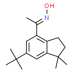 ChemSpider 2D Image | 1-[6-(1,1-Dimethylethyl)-2,3-dihydro-1,1-dimethyl-1H-inden-4-yl]ethanone oxime | C17H25NO