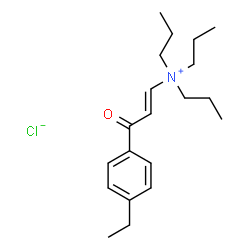 ChemSpider 2D Image | (1E)-3-(4-Ethylphenyl)-3-oxo-N,N,N-tripropyl-1-propen-1-aminium chloride | C20H32ClNO