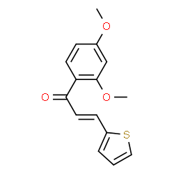 ChemSpider 2D Image | (2E)-1-(2,4-Dimethoxyphenyl)-3-(2-thienyl)-2-propen-1-one | C15H14O3S