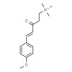 ChemSpider 2D Image | (4E)-5-(4-Methoxyphenyl)-N,N,N-trimethyl-3-oxo-4-penten-1-aminium | C15H22NO2
