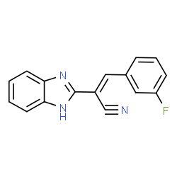 ChemSpider 2D Image | (2E)-2-(1H-Benzimidazol-2-yl)-3-(3-fluorophenyl)acrylonitrile | C16H10FN3