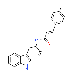 ChemSpider 2D Image | N-[(2E)-3-(4-Fluorophenyl)-2-propenoyl]tryptophan | C20H17FN2O3
