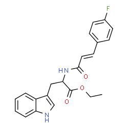 ChemSpider 2D Image | Ethyl N-[(2E)-3-(4-fluorophenyl)-2-propenoyl]tryptophanate | C22H21FN2O3